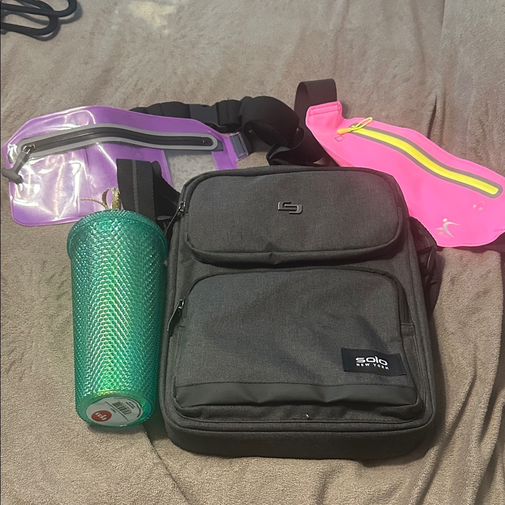 Solo New York Black Computer Bag with Accessories